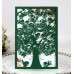 Bottle Green Laser Cut  Invitation Card Teachers' Day Graduation Card